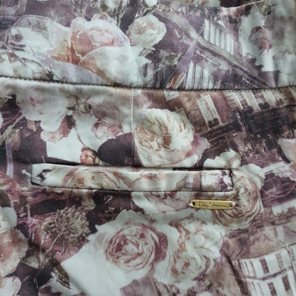 Ben Sherman Dusty Pink Floral Women's Tapered Pants Size 12 - Picture 3 of 8